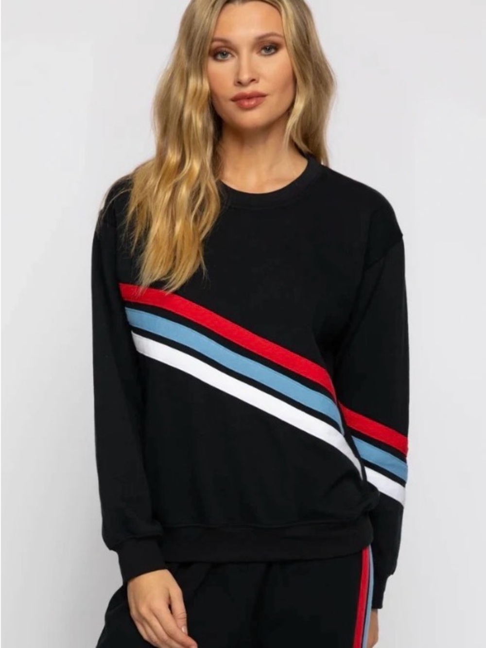 Sub_Urban Riot Women's Stadium Stripe Classic Sweatshirt Red Blue White Stripes